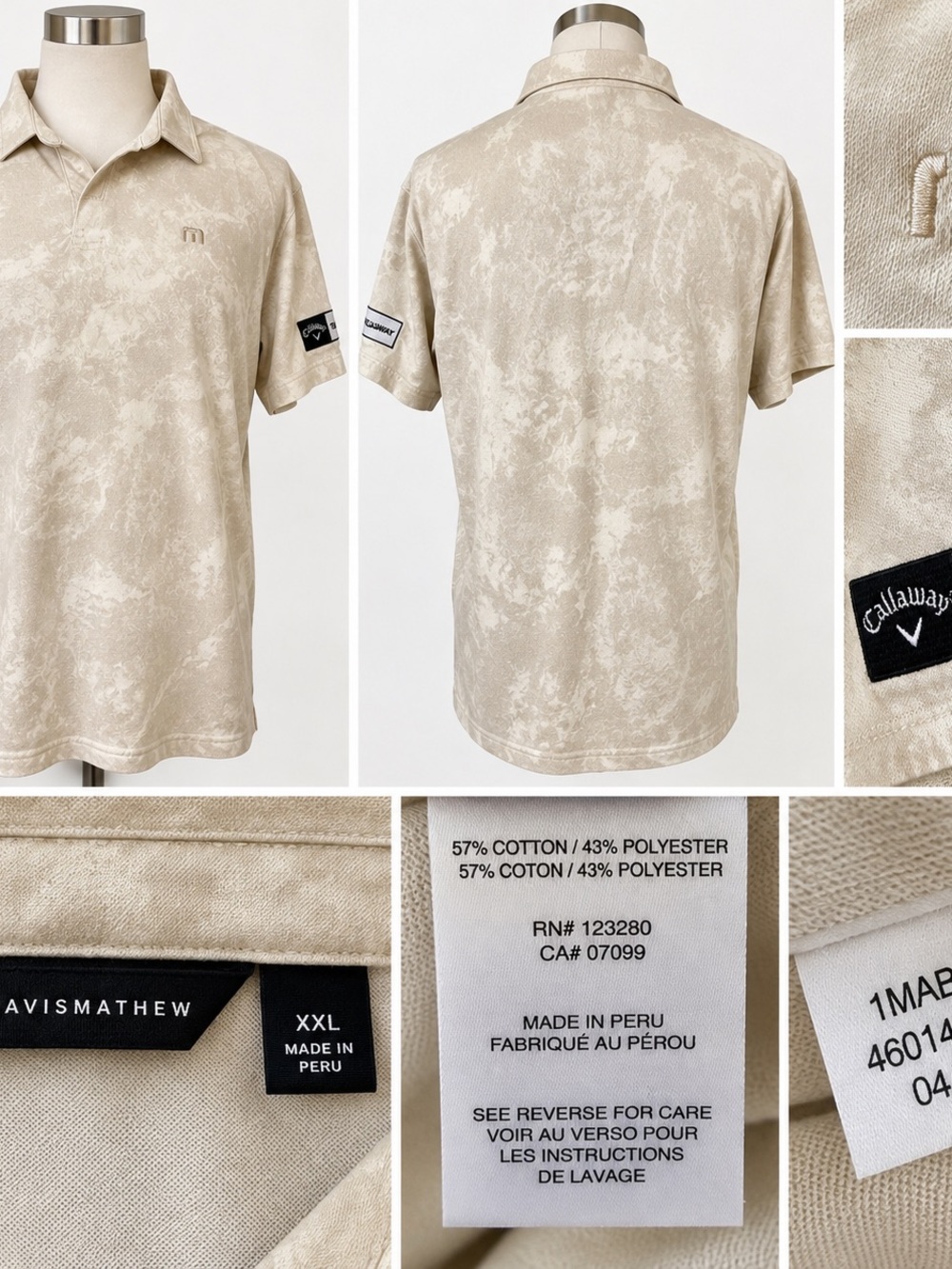Travis Mathew Men’s team Callaway  Short-Sleeve Polo
